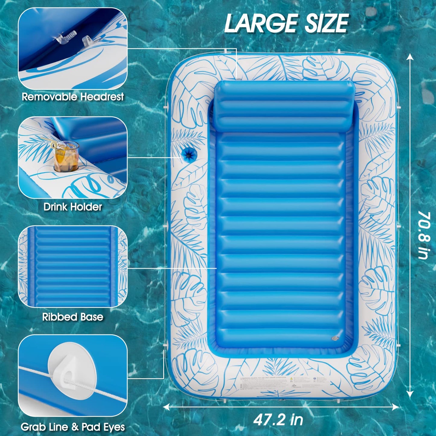 Luxury Inflatable Tanning Pool | Versatile Outdoor Lounger with Premium Comfort Features
