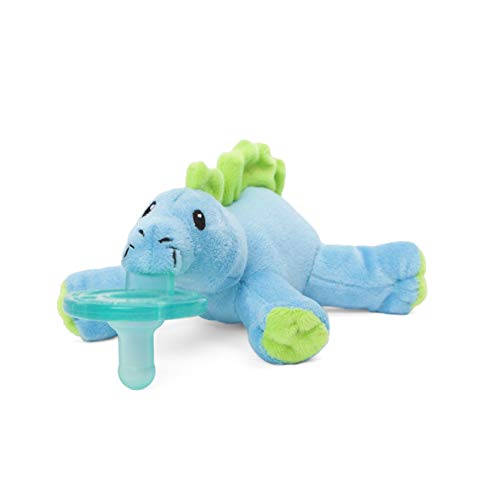 WubbaNub Medical Grade Light Blue Green Plush Dinosaur Pacifier