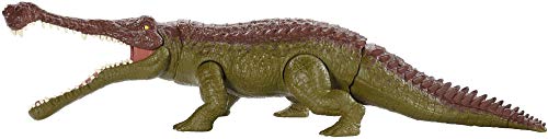 Jurassic World Massive Biters Larger-sized Sarcosuchus Figure with Tail-activated Strike & Chomping Action, Movable Joints, Authentic Detail; Ages 4 & Up [Amazon Exclusive]