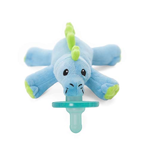 WubbaNub Medical Grade Light Blue Green Plush Dinosaur Pacifier