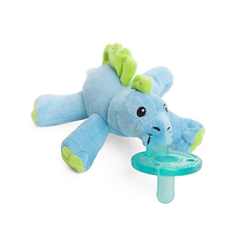 WubbaNub Medical Grade Light Blue Green Plush Dinosaur Pacifier