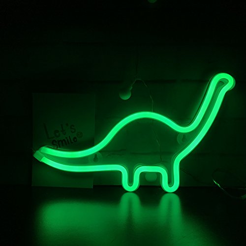 Cute Neon Dinosaur Night Light for Kids Gift's LED - Battery or USD Powered