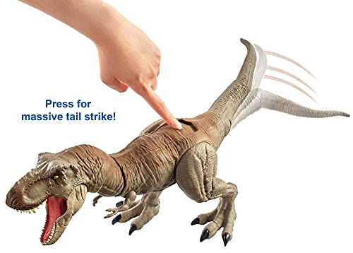 Realistic Large Tyrannosaurus Rex, Articulation & Dual-Button Activation for Tail Strike and Head Strikes