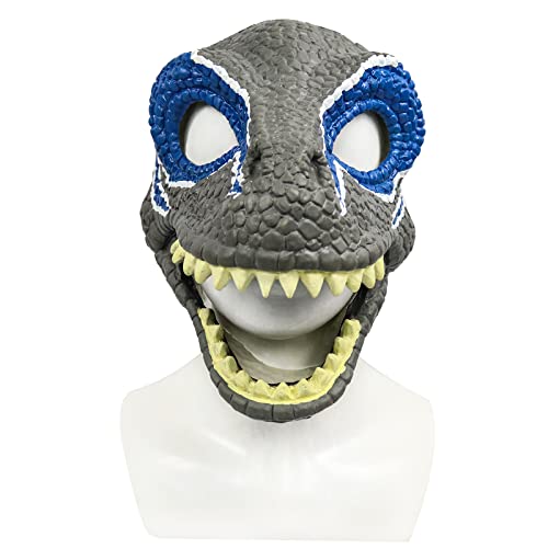 Dinosaur Mask,Realistic Teeth with Open Jaw Props Costume Tyrannosaurus Half Masks