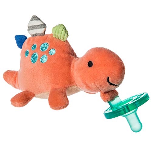 WubbaNub Stuffed Infant Pacifier, 6-Inches, Pebblesaurus Dinosaur