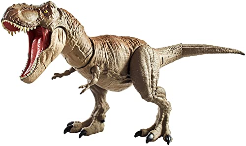 Realistic Large Tyrannosaurus Rex, Articulation & Dual-Button Activation for Tail Strike and Head Strikes