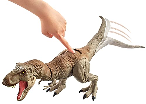Realistic Large Tyrannosaurus Rex, Articulation & Dual-Button Activation for Tail Strike and Head Strikes