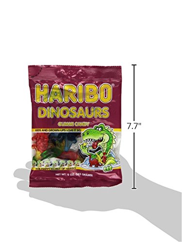 Haribo Gummi Candy, Dinosaurs, 5 oz. Bag (Pack of 12)
