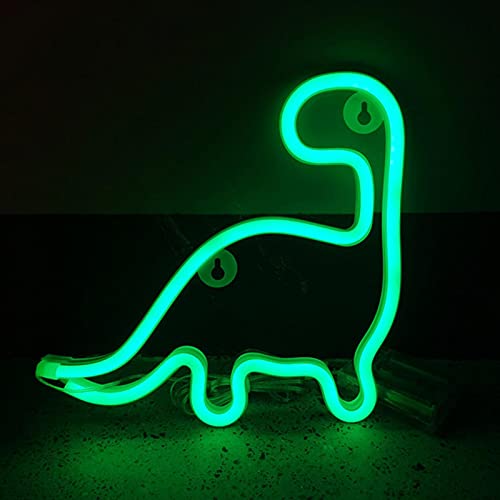 Dinosaur Neon Lighted Signs Great for Night Light - Battery or USB