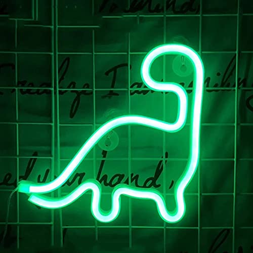 Dinosaur Neon Lighted Signs Great for Night Light - Battery or USB