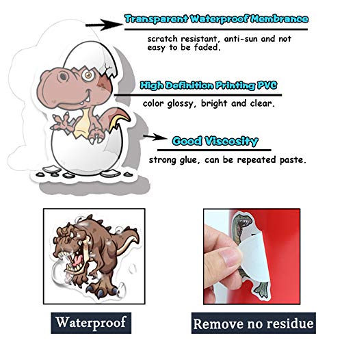 80pcs Waterproof Nature Dinosaur Stickers for Laptop Water Bottle Scrapbook Sticker Pack