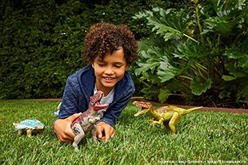 Jurassic World Roar Attack Ankylosaurus Dinosaur Figure with Movable Joints, Realistic Sculpting