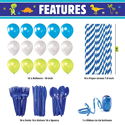 All-in-One Dinosaur Birthday Party Supplies Serves 16