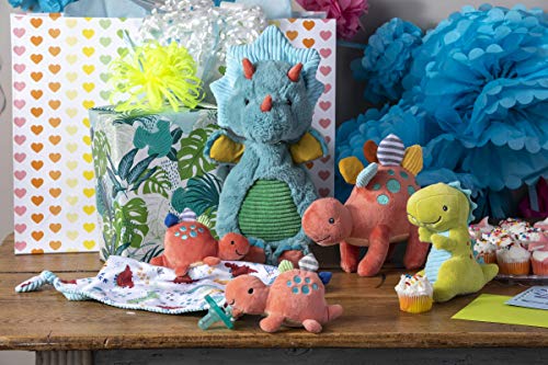 WubbaNub Stuffed Infant Pacifier, 6-Inches, Pebblesaurus Dinosaur