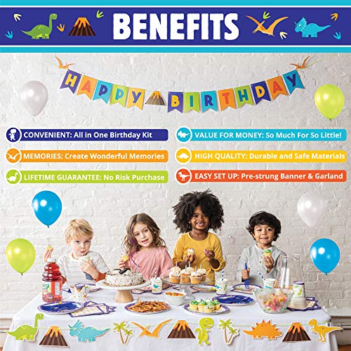 All-in-One Dinosaur Birthday Party Supplies Serves 16