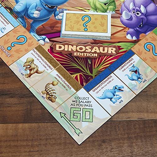 Monopoly Junior Dinosaur Edition Board Game, Kids Board Games, Fun Dinosaur Toys, Dinosaur Board Game