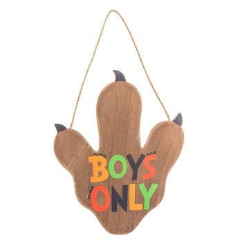 Boys Only Dino Paw Wood Wall Decor Room Kids Decoration