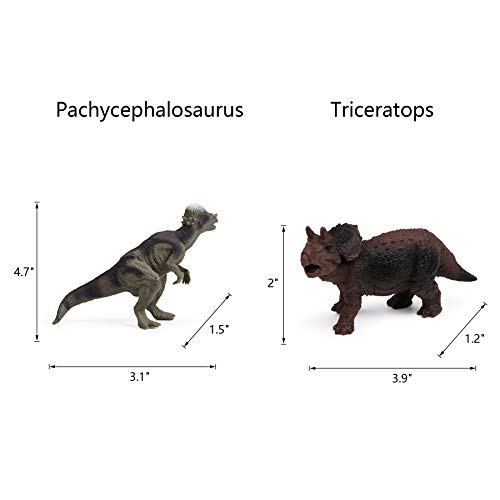 Pachycephalosaurus and Triceratops