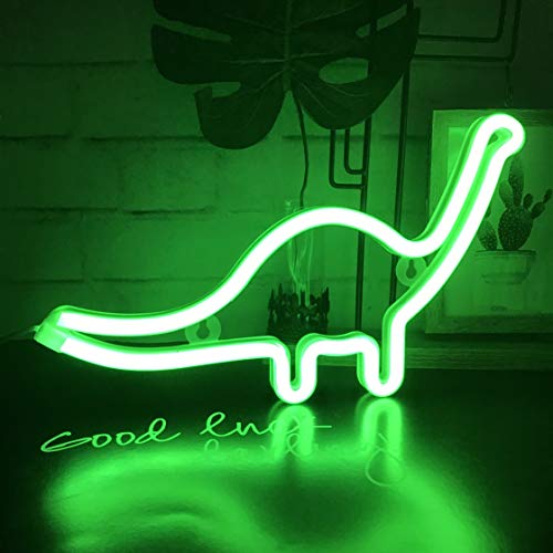 Cute Neon Dinosaur Night Light for Kids Gift's LED - Battery or USD Powered
