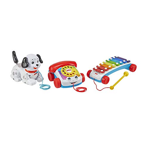 Fisher-Price Pull-Along Bundle - Xylophone, Lil’ Snoop, Chatter Telephone