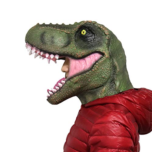 Halloween Party Latex Dinosaur T-Rex Dinosaur Head Mask - Adults or Kids