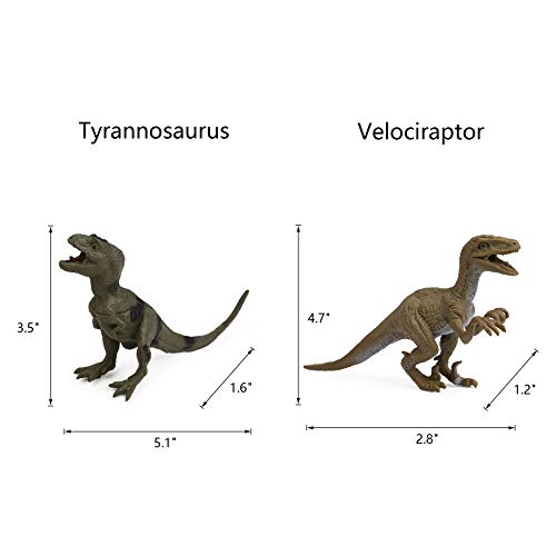 Tyrannosaurus and Velociraptor