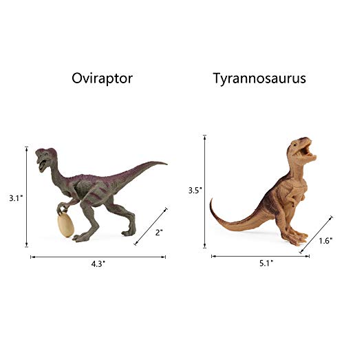 Oviraptor and Tyrannosaurus