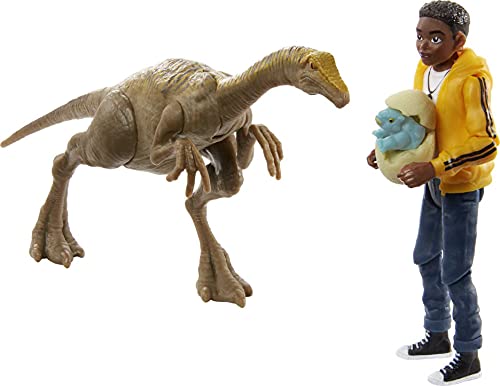 Jurassic World Human & Dino Pack Darius & Gallimimus Action Figures