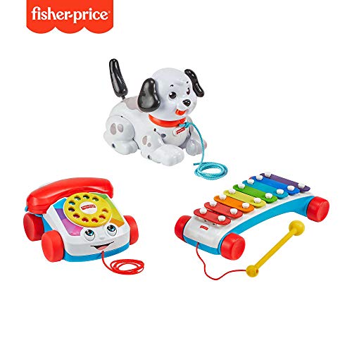 Fisher-Price Pull-Along Bundle - Xylophone, Lil’ Snoop, Chatter Telephone