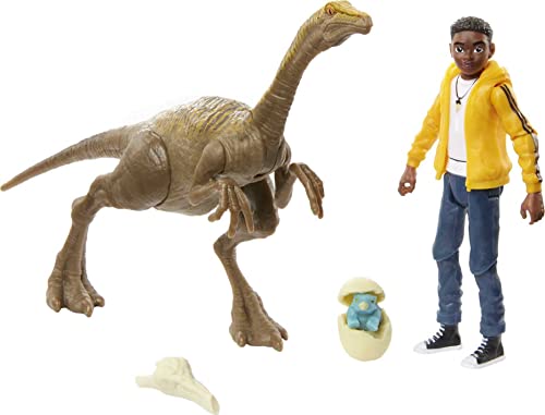 Jurassic World Human & Dino Pack Darius & Gallimimus Action Figures