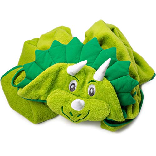 Premium Hooded Towel for Kids | Dinosaur Design | Ultra Soft and Extra Large | 100% Cotton Bath Towel with Hood for Girls & Boys by Little Tinkers World