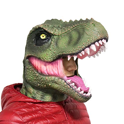 Halloween Party Latex Dinosaur T-Rex Dinosaur Head Mask - Adults or Kids