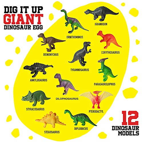 Dino Eggs Dig Kit,Easter Egg Dinosaur Toys For Kids,Dig Up 12 Eggs & D – Uusouu