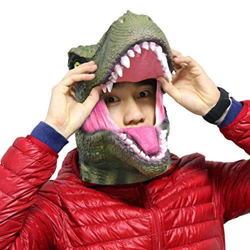 Halloween Party Latex Dinosaur T-Rex Dinosaur Head Mask - Adults or Kids