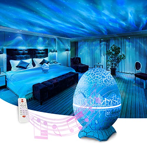 Dinosaur Egg Star Northern Lights Projector for Kids with Bluetooth and White Noise