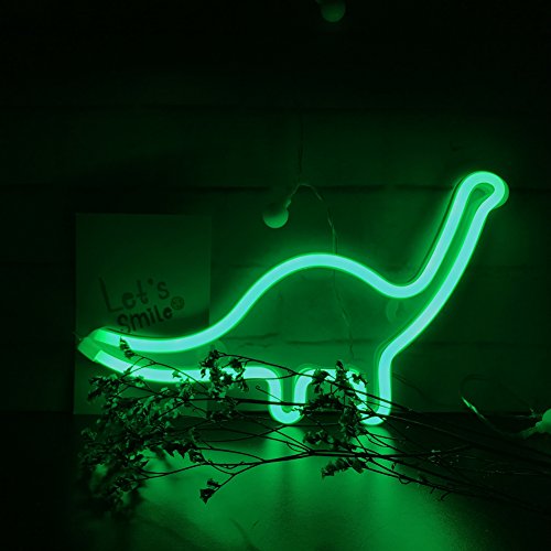 Cute Neon Dinosaur Night Light for Kids Gift's LED - Battery or USD Powered