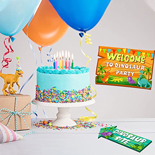 20 Piece Dinosaur Party Decorations incl. Beware of Dinosaur Signs and Yard Signs