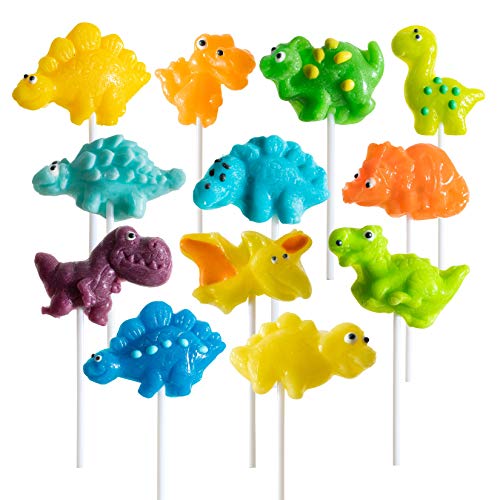 Prextex Dinosaur Lollipops Party Favors Dinosaur Suckers Pack of 12