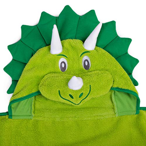 Premium Hooded Towel for Kids | Dinosaur Design | Ultra Soft and Extra Large | 100% Cotton Bath Towel with Hood for Girls & Boys by Little Tinkers World