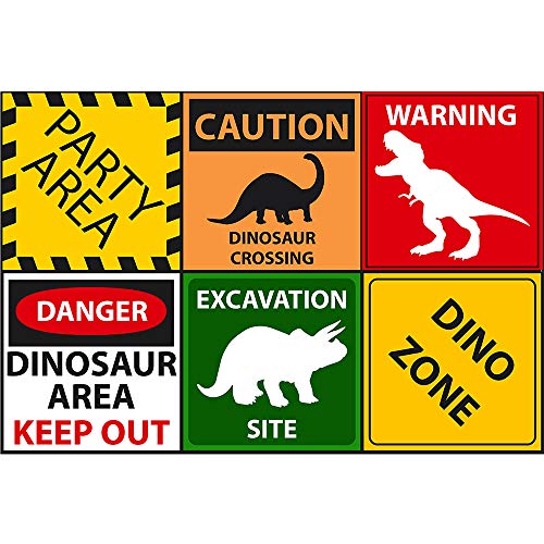 Dinosaur Party Sign 6" Cutouts, Dino Party Decorations, T-Rex Party Supplies, Room Decorations, Party Signs
