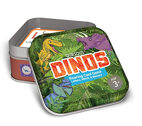 Qurious Dinos | STEM Flash Card Game | Build, Find, Match & Roar Through Millions of Years of History. Perfect for Jurassic, Dinosaur and T-Rex Enthus
