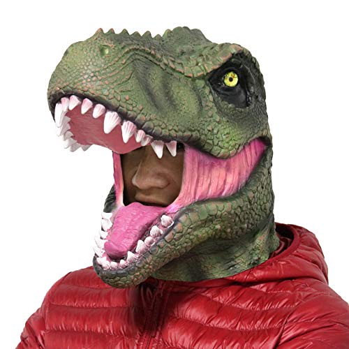 Halloween Party Latex Dinosaur T-Rex Dinosaur Head Mask - Adults or Kids