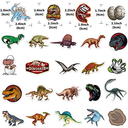 80pcs Waterproof Nature Dinosaur Stickers for Laptop Water Bottle Scrapbook Sticker Pack