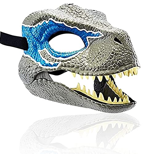 Dinosaur Mask,Realistic Teeth with Open Jaw Props Costume Tyrannosaurus Half Masks