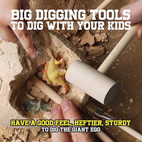 Jumbo Dinosaur Egg Dig Kit with 12 Different Dinosaurs 6 Digging Tools