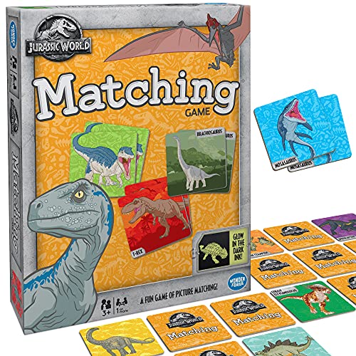 Wonder Forge Jurassic World Matching Game For Boys & Girls Age 3 and Up - A Fun & Fast Dinosaur Memory Game You Can Play Over & Over