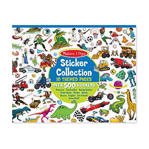 Melissa & Doug Sticker Collection Book: Dinosaurs, Vehicles, Space, and More - 500+ Stickers